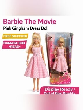 Barbie Movie Pink Gingham Dress Doll 11.5” MatteBarbie Gingham Dress Doll - Pink